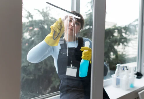 Nettoyage de vitres intérieures et extérieures au Grand-Lucé